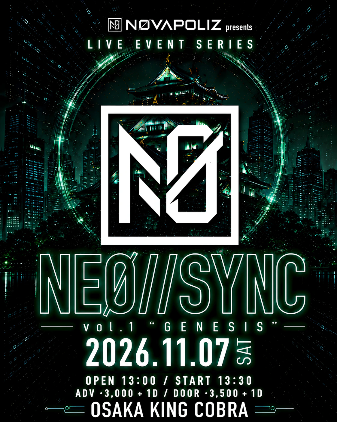 NEØ//SYNC vol.1 -GENESIS- 公演告知フライヤー